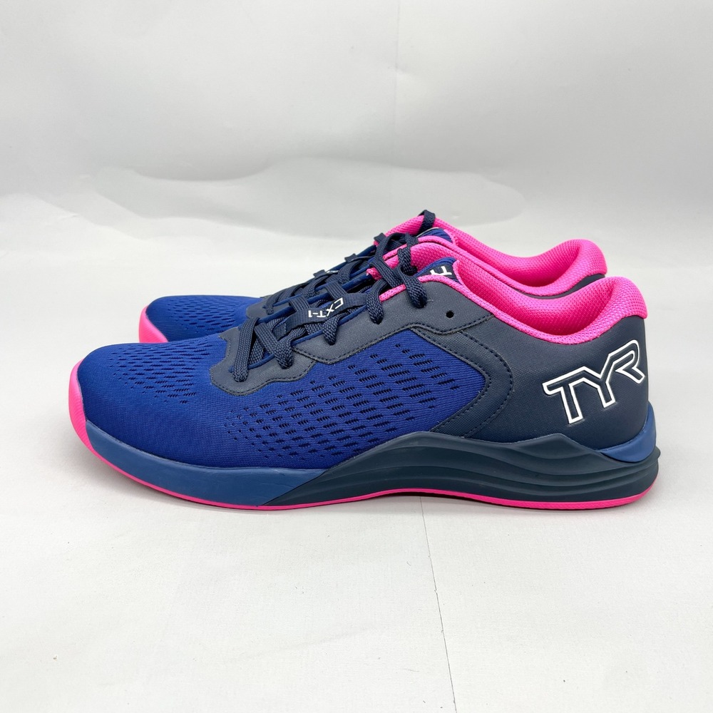 TYR CXT-1 Trainer Mens 10.5 Blue Pink Athletic Gym Shoes Sneakers CrossFit HIIT - Picture 4 of 11
